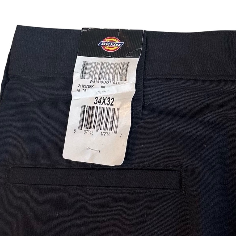 NWT Dickies Men's Black Relaxed Fit Cargo Work Pants 34x32 - Picture 5 of 6